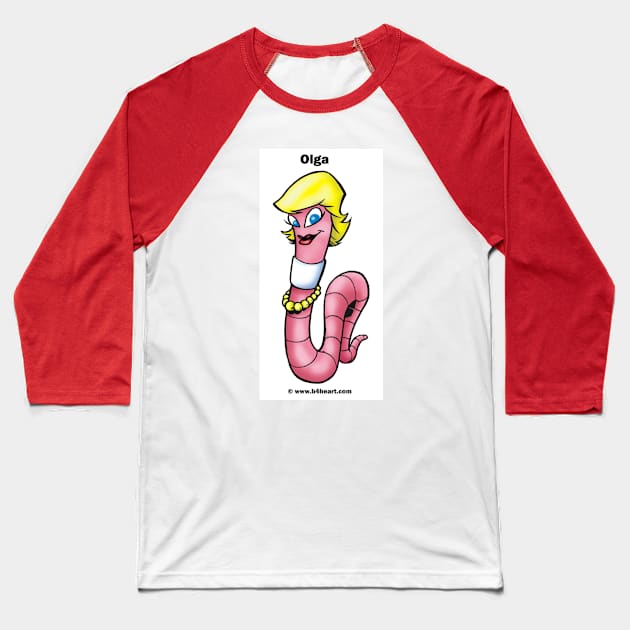 Olga Gooey Baseball T-Shirt by b4heart